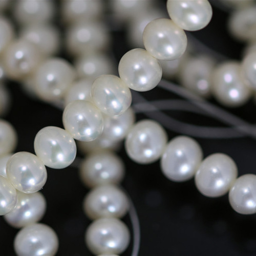 Chinese Freshwater Pearl Strand Cultured Small Button Shape  for Jewelry Making