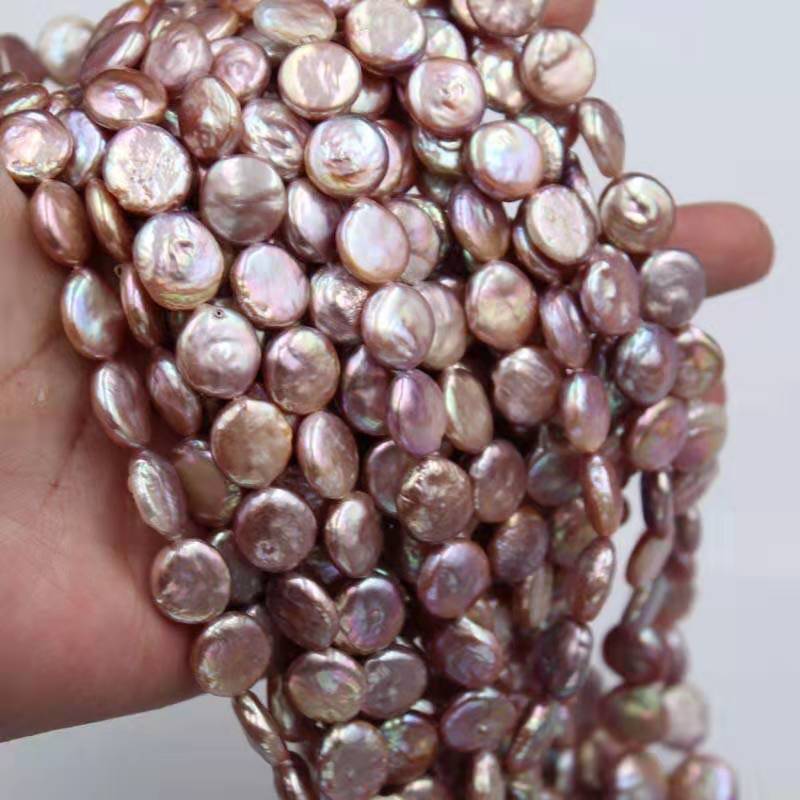 Cultured Baroque Freshwater Pearl Strand Coin Pearls for Jewelry Making