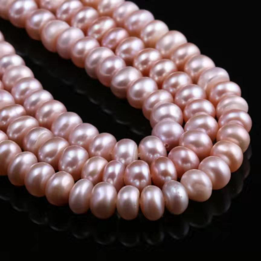 Cultured Button Shape Edison Pearl Strand Freshwater Pearl Loose Pearls for Jewelry Making