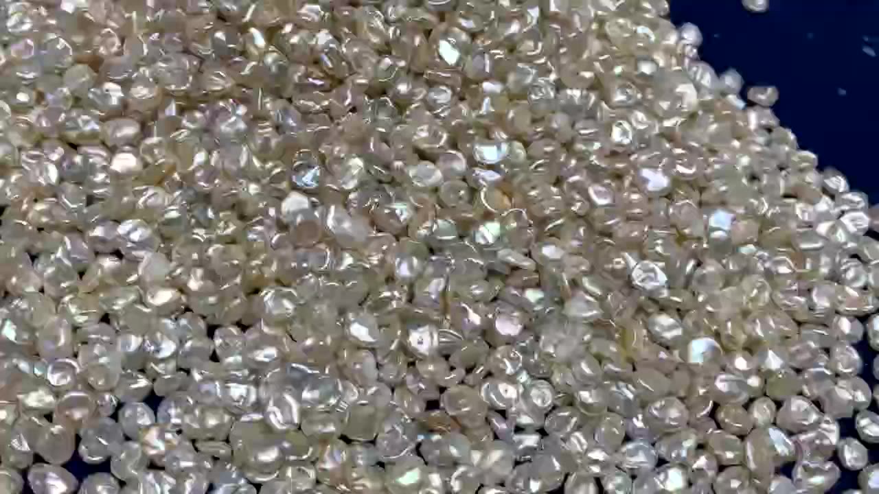 DIY jewelry keshi pearl natural freshwater pearl middle drilled keshi pearl 