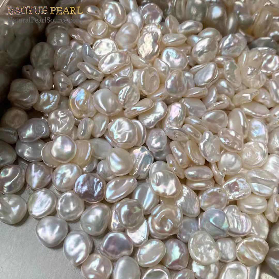 DIY jewelry keshi pearl natural freshwater pearl middle drilled keshi pearl 
