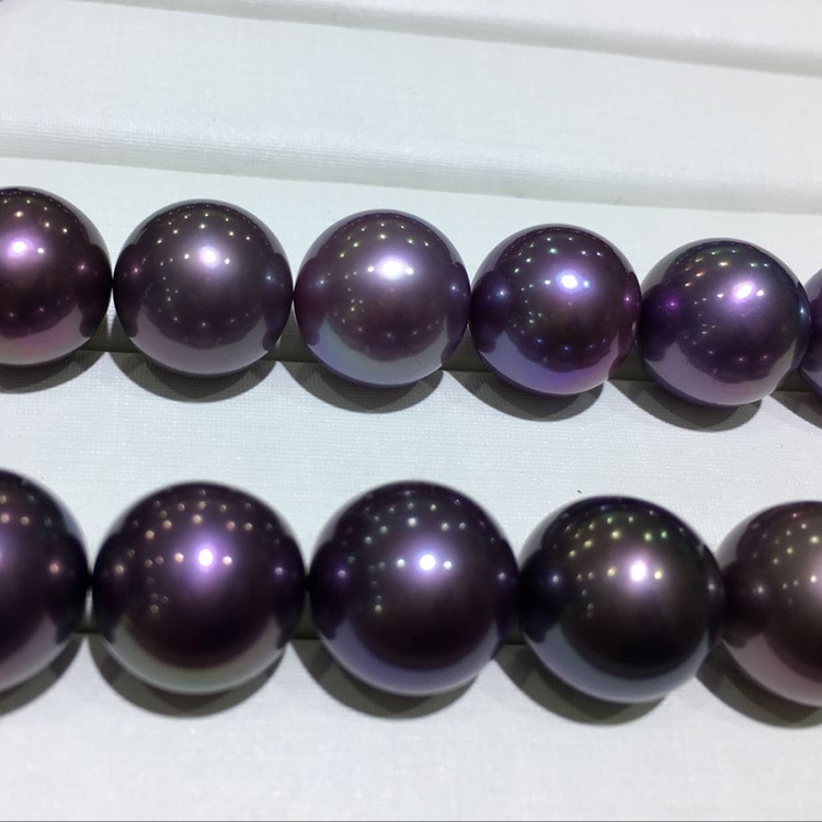 9-12mm Dark Purple Edison Pearls Natural Pearls Round freshwater pearls for Making Jewelry