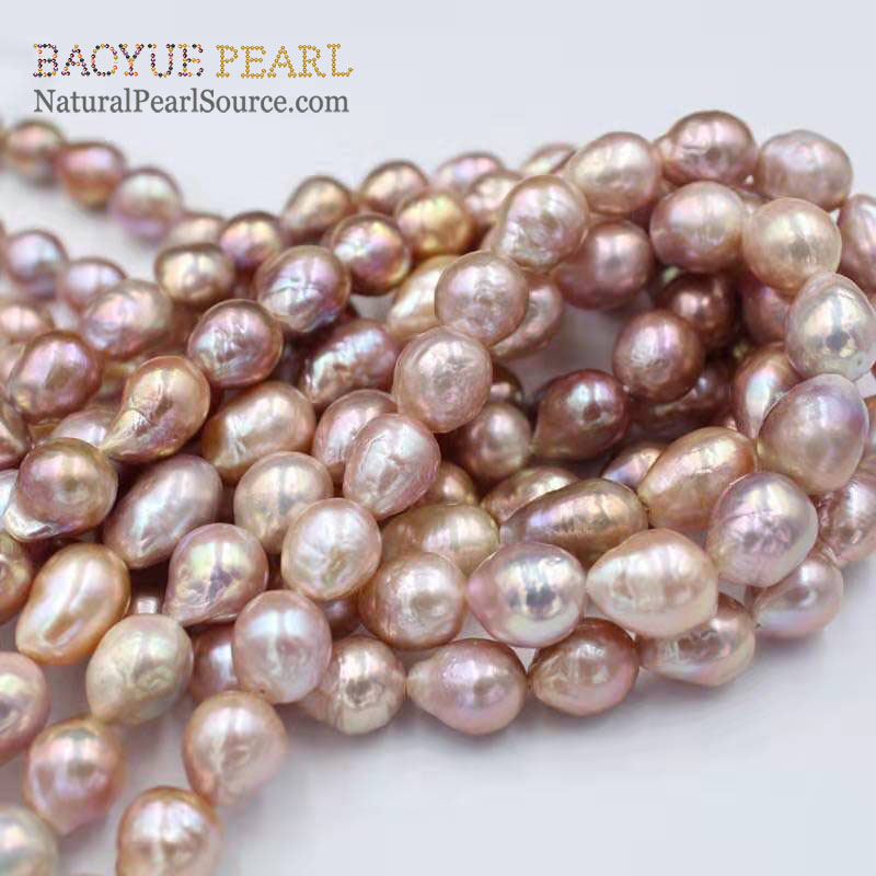 10-12mm Chinese Cultured Baroque Edison Pearl Wholesale, edison pearls Strand for Jewelry Making