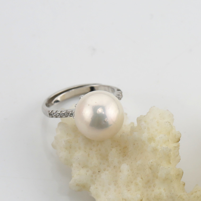 10-11mm Edison pearl ring original pearl ring  jewelry design 925 silver pearl ring for women