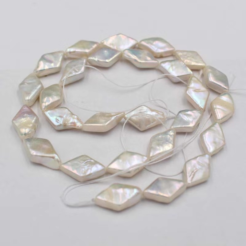 Freshwater Diamond Shape Pearl Strand Wholesale , 9*14mm Baroque pearl for Jewelry Making