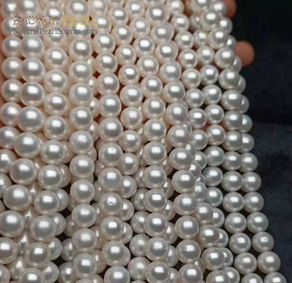 Cultured Round Freshwater Pearl Loose Pearls cheap round pearl strands wholesale for Jewelry Making