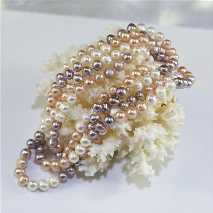 8-9mm AA potato 36inches S925 Freshwater Pearl jewelry Necklace Freshwater pearl Jewelry Wholesale