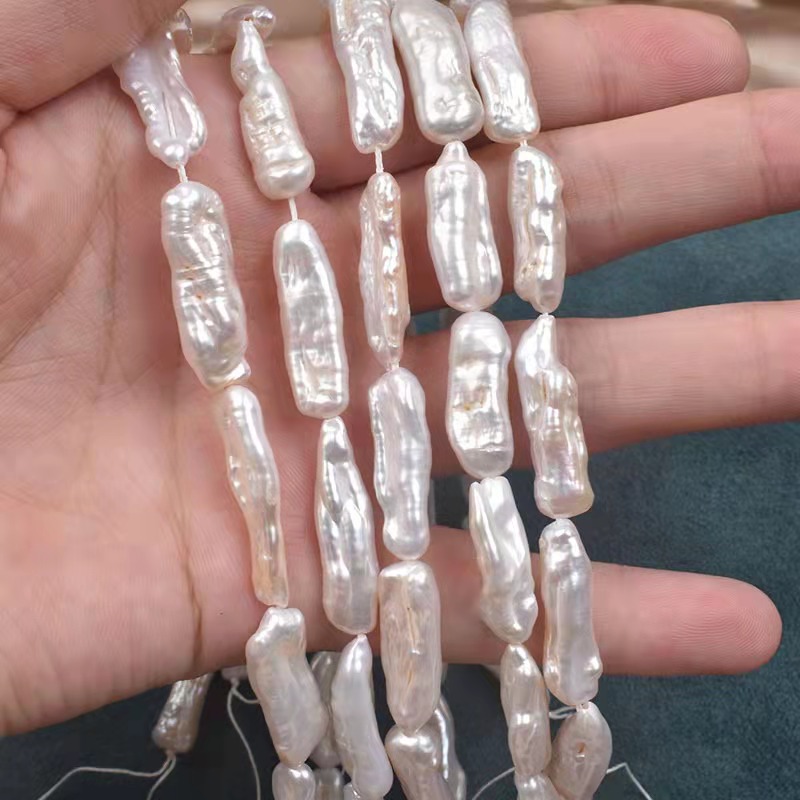 Freshwater Pearl strands Biwa shape pearl baroque pearl strand wholesale