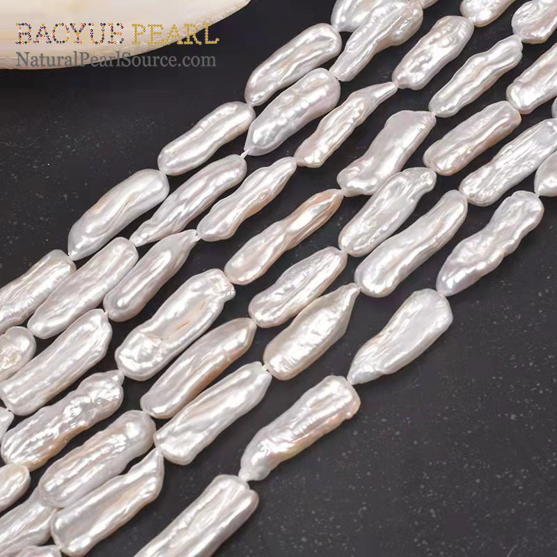 Freshwater Pearl strands Biwa shape pearl baroque pearl strand wholesale