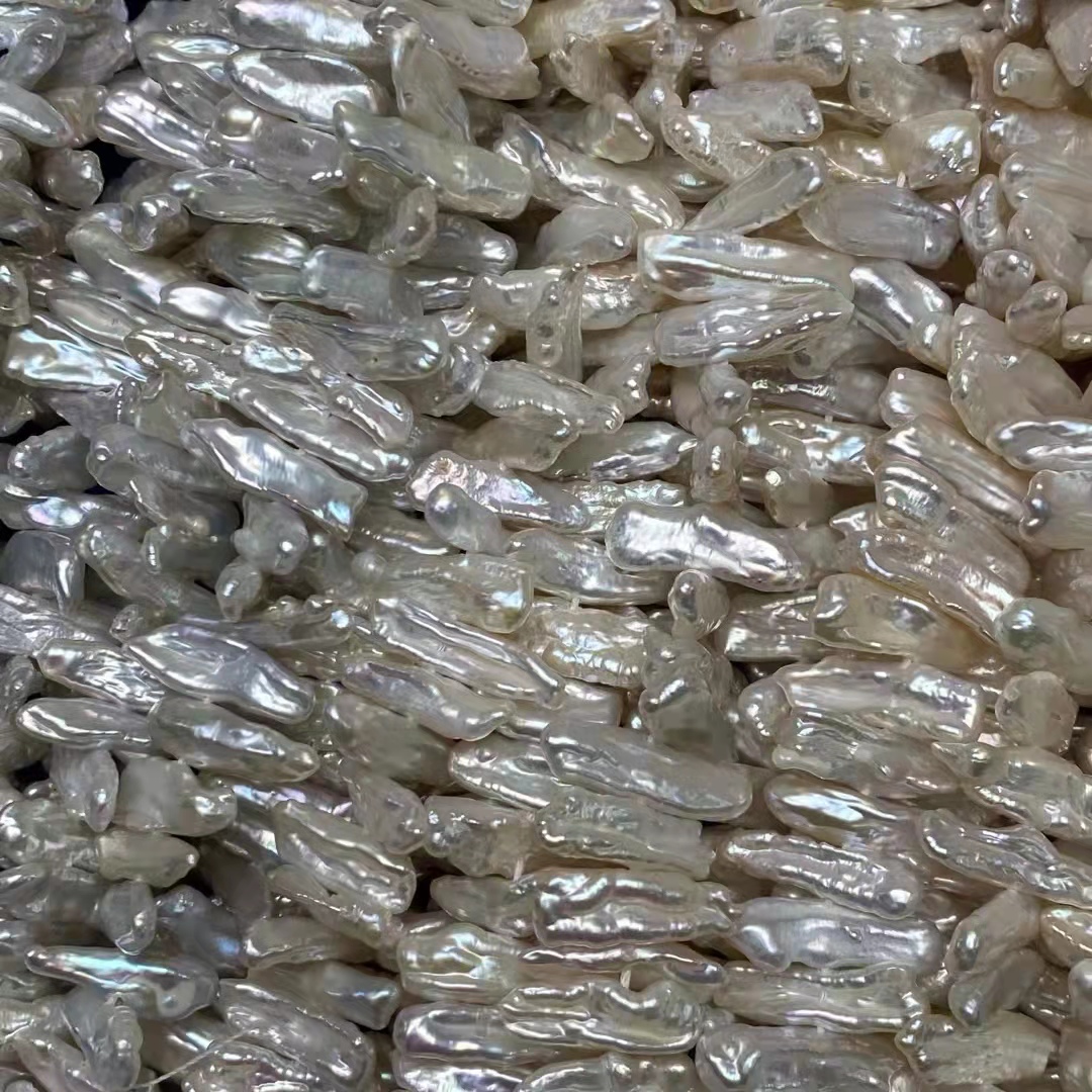 Natural white Wholesale Freshwater Seed Pearl Biwa Pearl for Jewelry Making Biwa baroque pearl strand wholesale