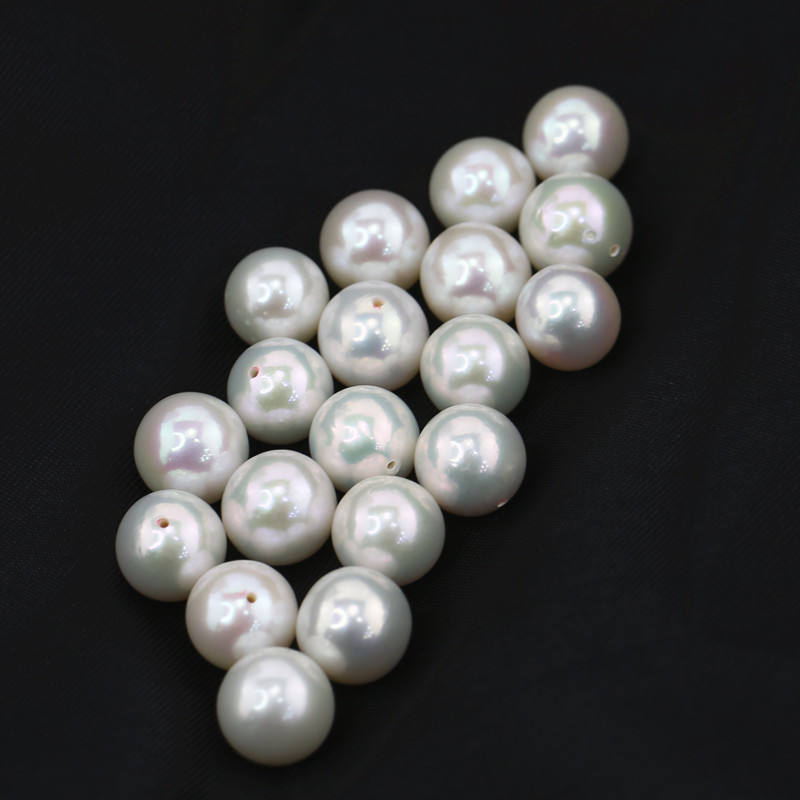 Freshwater loose pearl wholesale 10-11mm AA grade pearl half drilled