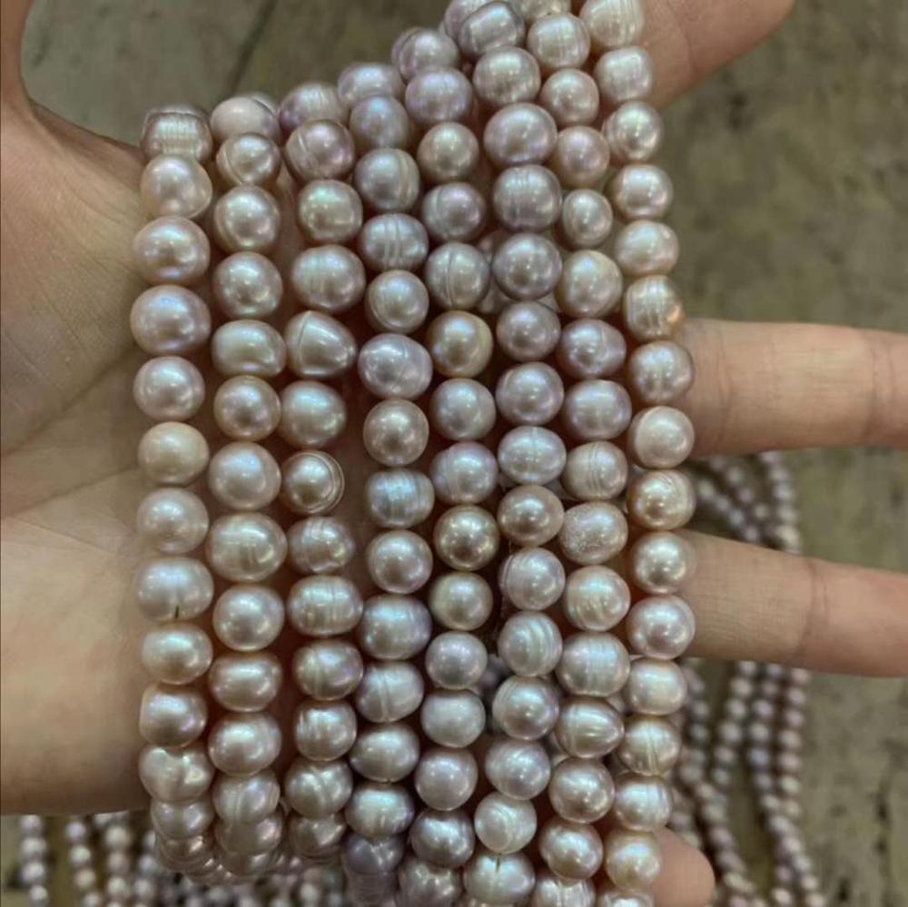 7-8mm Potato shape Freshwater pearl loose pearl strand wholesale natural pearls for making  jewelry