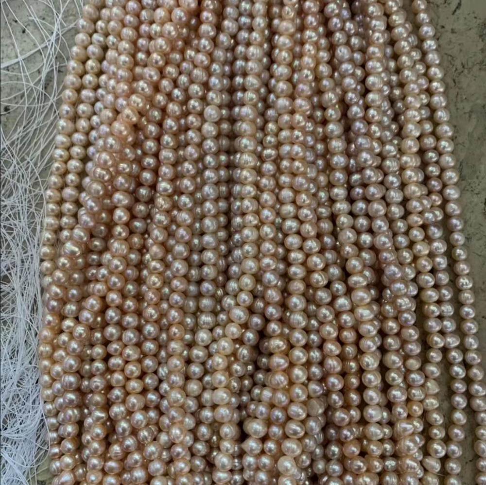7-8mm Potato shape Freshwater pearl loose pearl strand wholesale natural pearls for making  jewelry