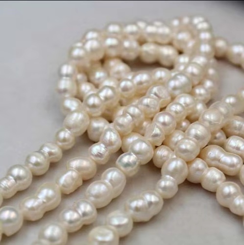 Gourd Shape Big Baroque Freshwater Pearl Strand irregular pearls for DIY jewelry