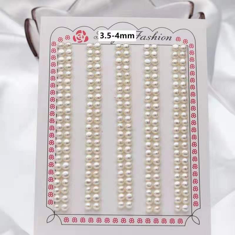 Half drilled Pearls Cultured Bread Button pearl Freshwater Pearl Strand Loose Pearls for Making Earrings/ring/brooch