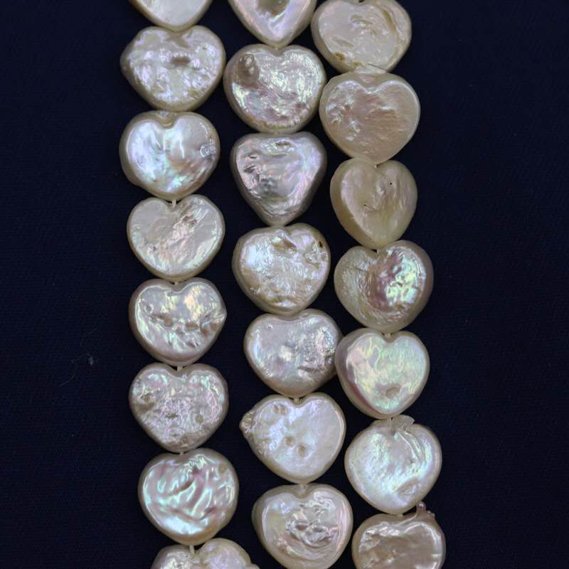 Heart shape freshwater pearl strands irregular natural baroque pearls wholesale