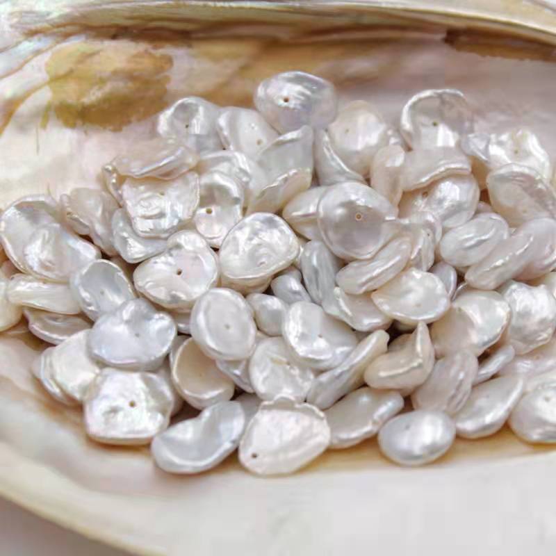 Keshi natural pearl saltwater pearl middle drilled keshi pearls for DIY jewelry
