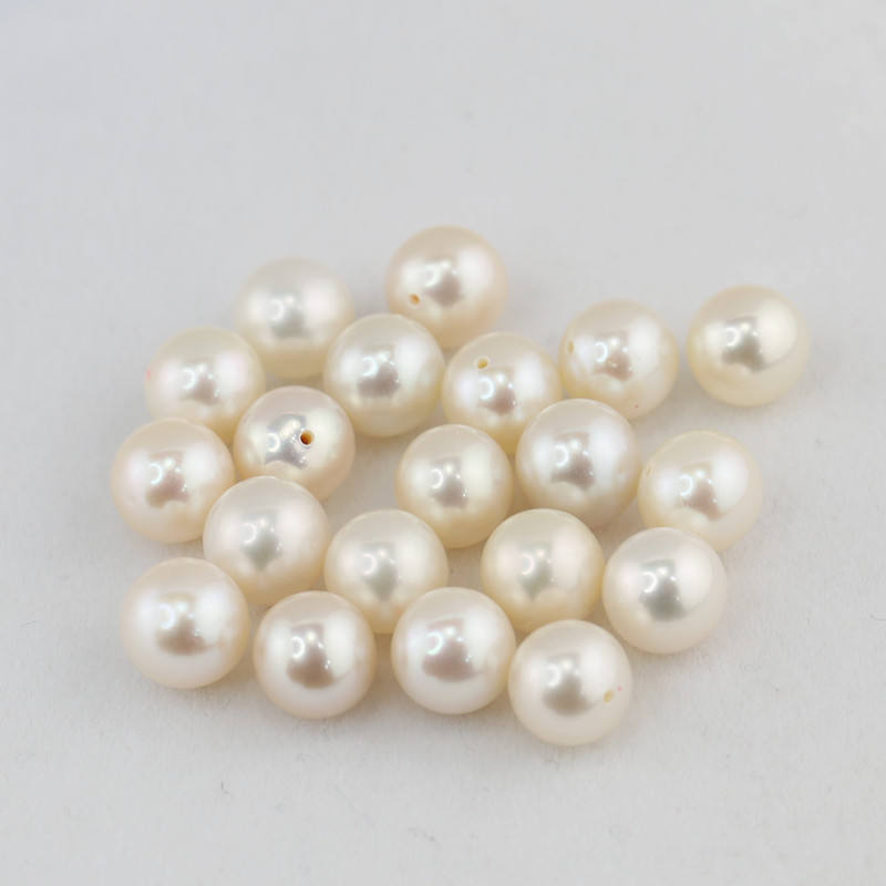 Natural freshwater loose pearl wholesale 9-9.5mm AA grade pearl half drilled