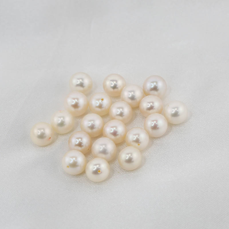 Natural freshwater loose pearl wholesale 9-9.5mm AA grade pearl half drilled