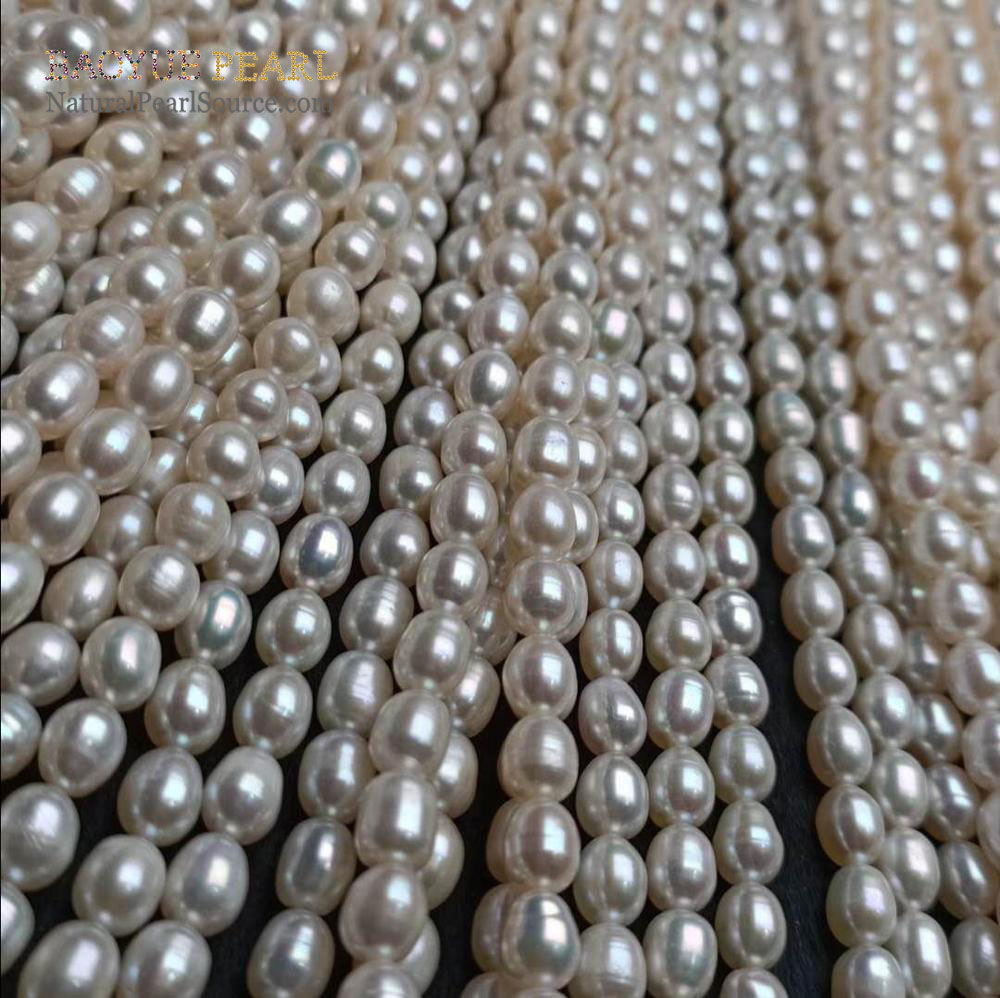 Natural freshwater pearl rice pearl necklace loose pearls for making  jewelry