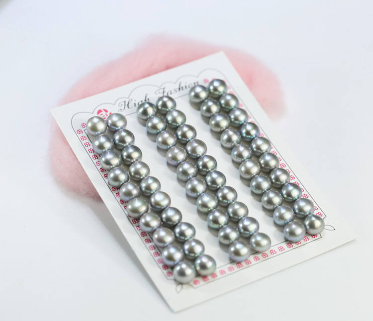 8--8.5mm 3A natural genuine real button shape loose freshwater pearls 