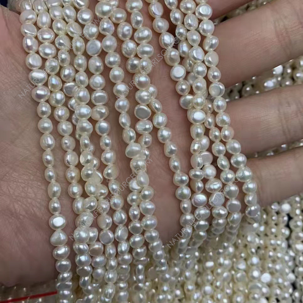 Natural white Freshwater pearl Wholesale Freshwater Nugget shape pearl supplier