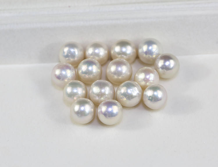 Near round baroque pearl wholesale natural loose half drilled freshwater pearls