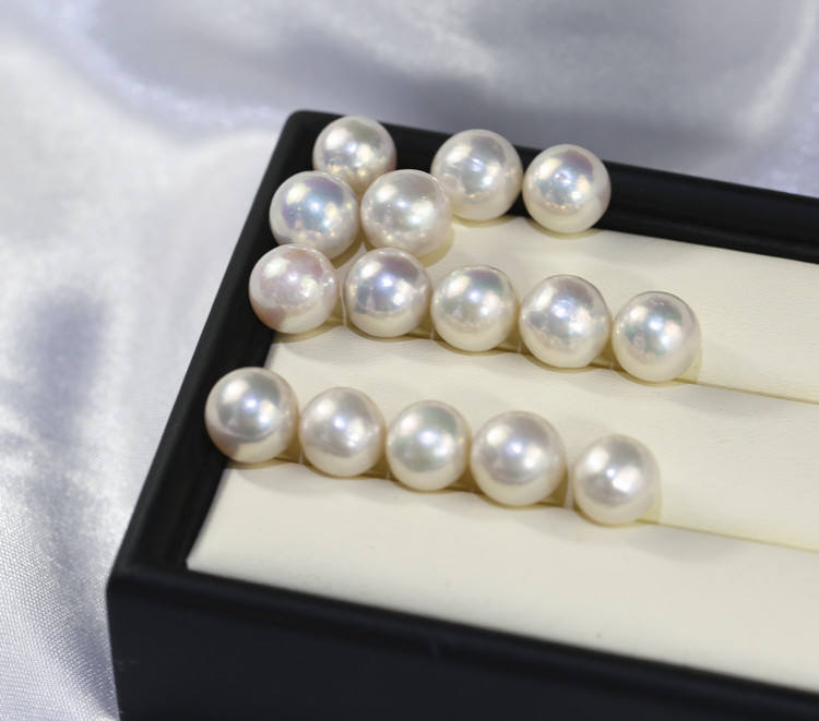 Near round baroque pearl wholesale natural loose half drilled freshwater pearls