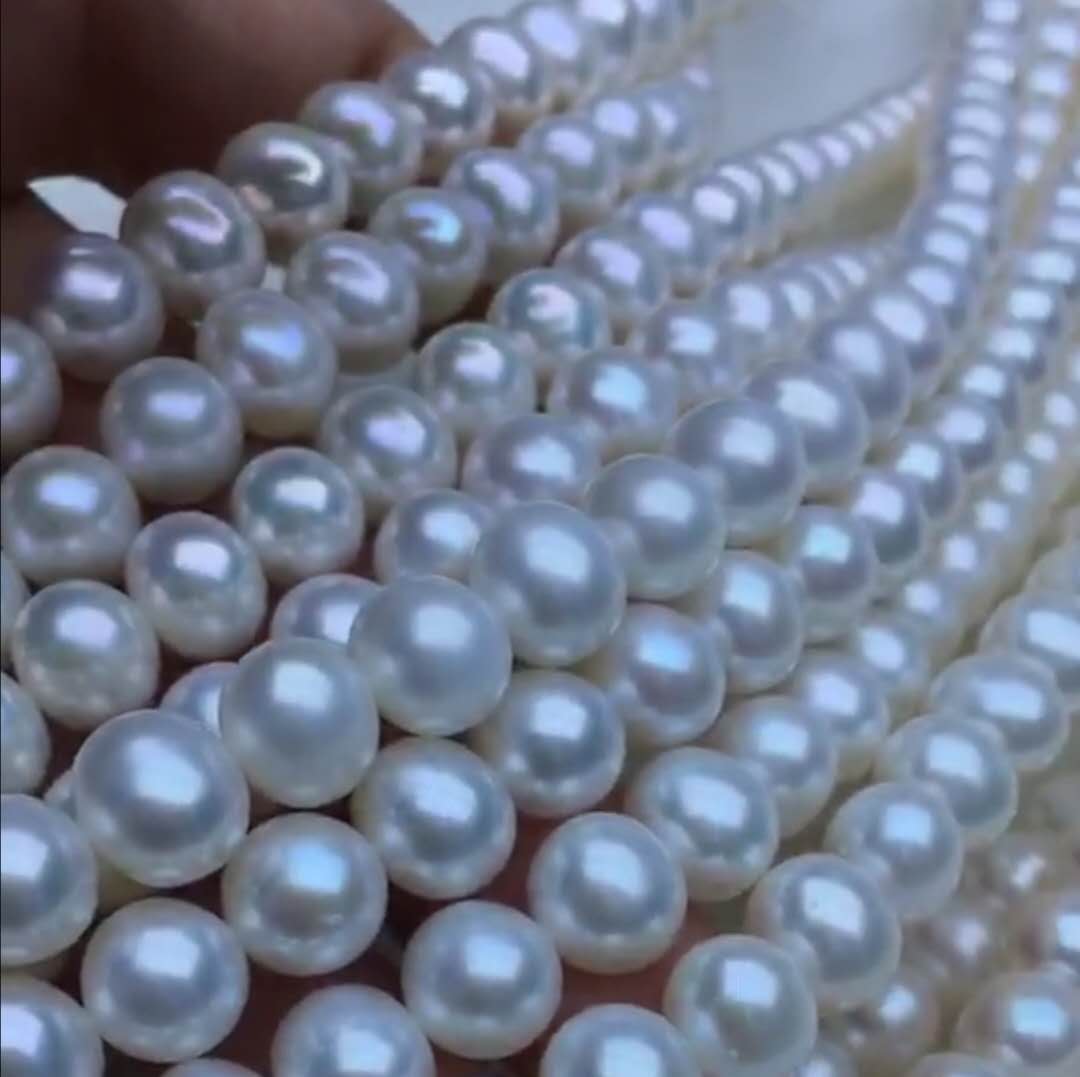 8-9mm off round freshwater pearl loose pearls wholesale natural pearls strands wholesale from China