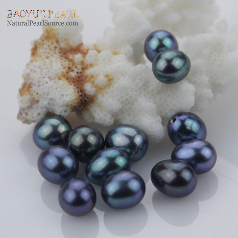 8-9mm peacock color Freshwater Loose Pearls Drop loose pearl Baroque pearl loose pearl wholesale