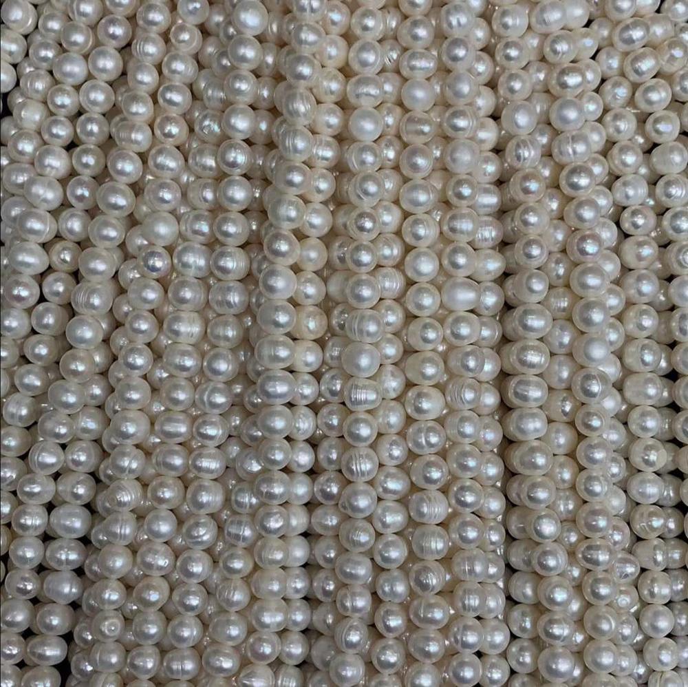 Potato shape freshwater pearl loose pearl strand wholesale natural pearls for making jewelry