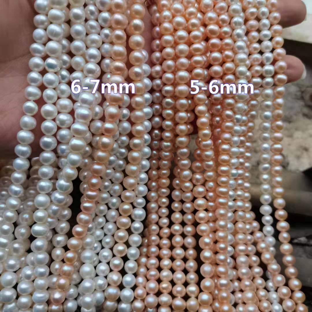 Potato shape freshwater pearl loose pearl strand wholesale natural pearls for making jewelry