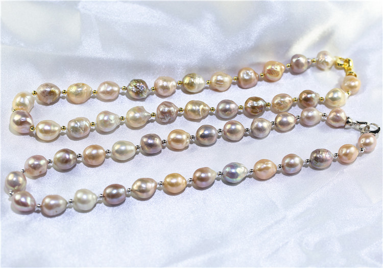 12-13mm Pure pearl Necklace Jewelry AA edison Wholesale Quality Multi-Color Natural Freshwater Pearl Necklace