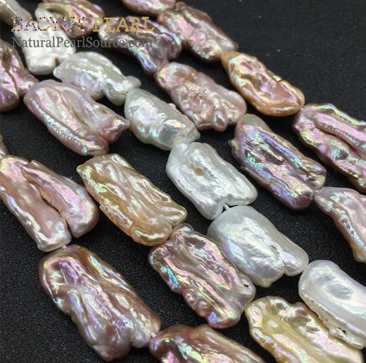 Purple Biwa pearl, natural freshwater pearl for DIY jewelry Biwa Pearl for Jewelry Making Biwa baroque pearl strand wholesale