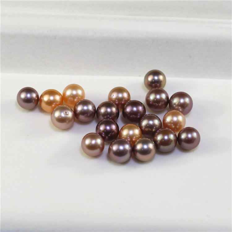 9-10mm Purple loose pearl wholesale freshwater Pink loose pearl 