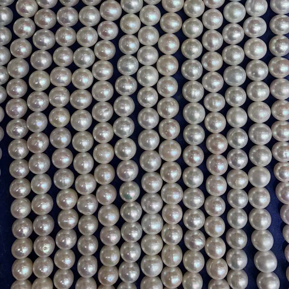 Round Freshwater Pearl strand Cultured Loose Pearls Wholesale for Making Jewelry
