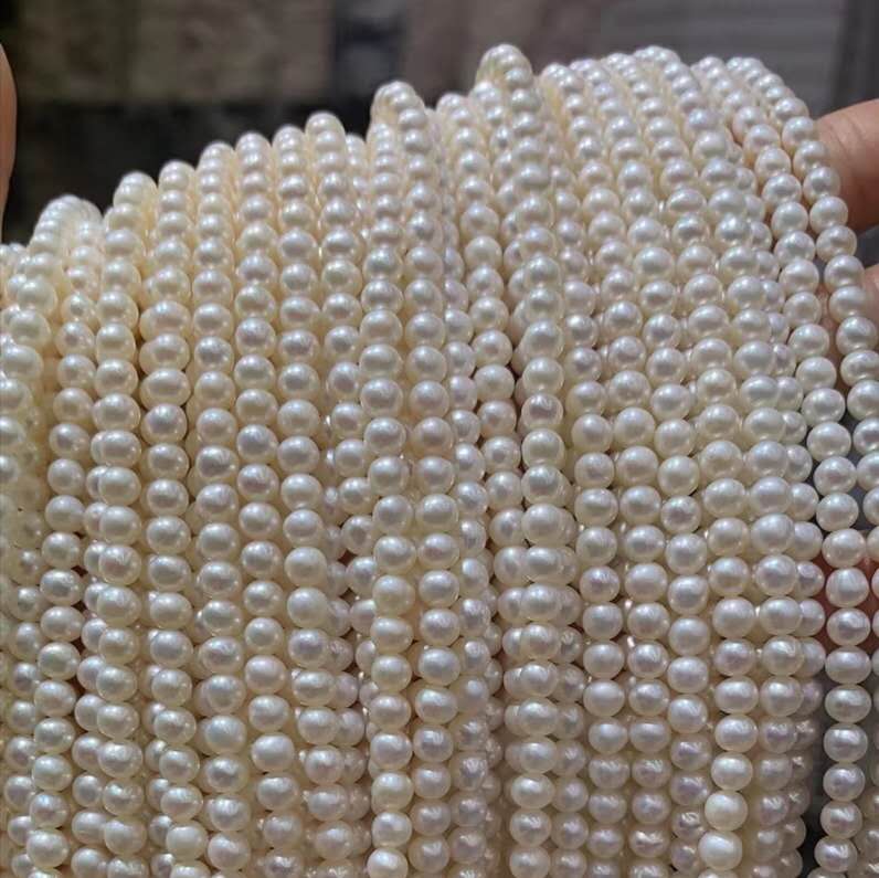 4-4.5mm round freshwater pearl loose pearls wholesale natural pearls supplier