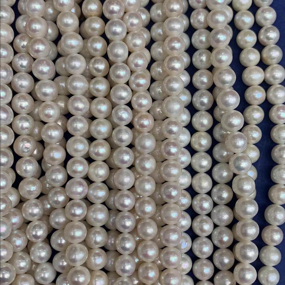 8-9mm Round pearls wholesale natural pearls strands wholesale from China