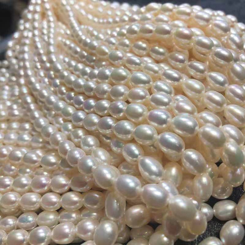  Seed Pearl Strands Wholesale 8-9mm Rice Pearl for Jewelry Making