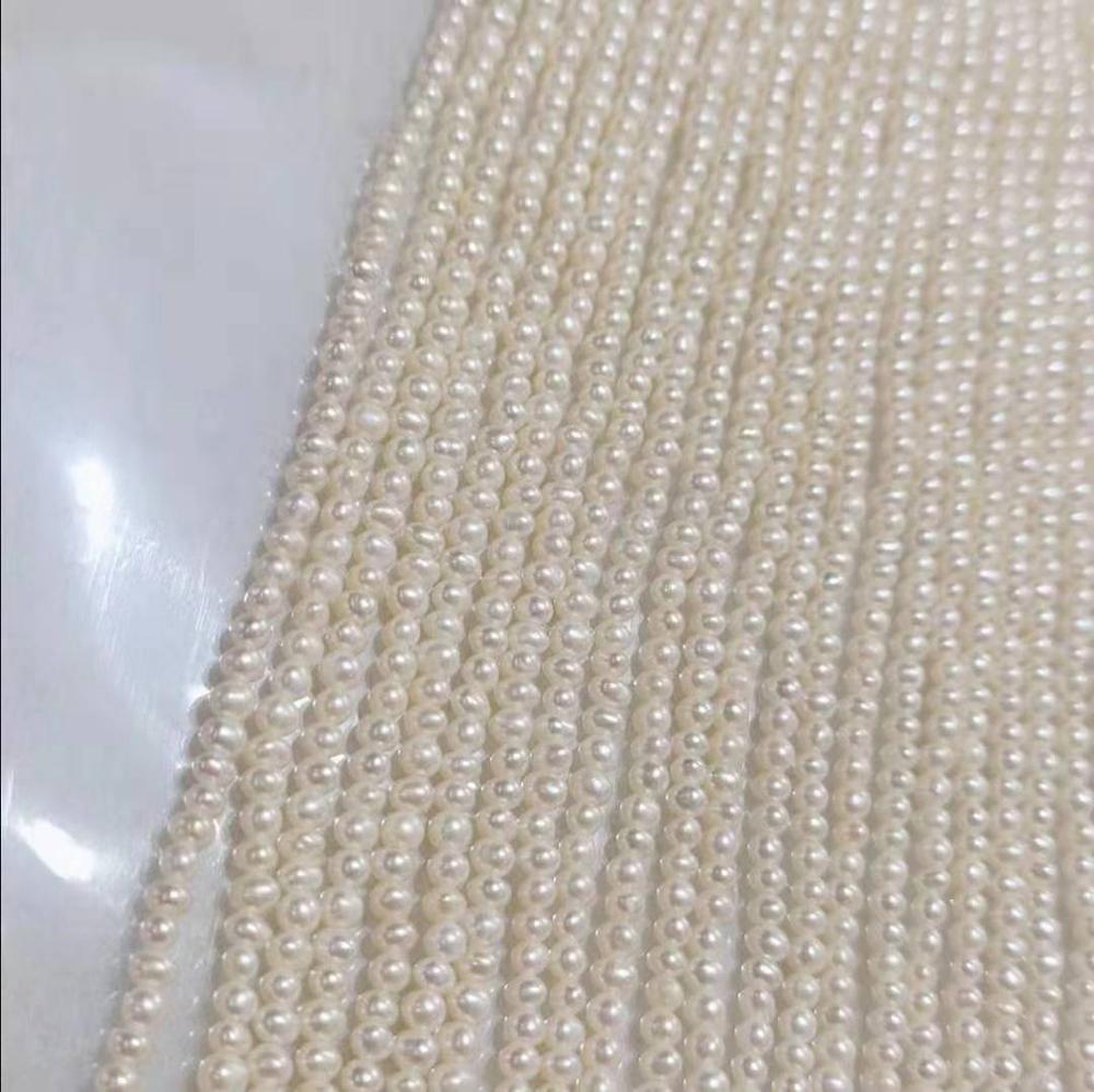3-4mm Small Pearl for Jewelry Making Wholesale Freshwater Seed Pearl Strand