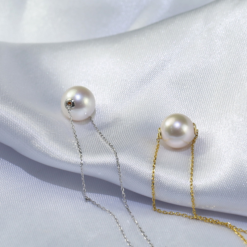 10-11mm round AA white Natural Pearl Design Silver Pendant Necklace freshwater pearl pendant wholesale