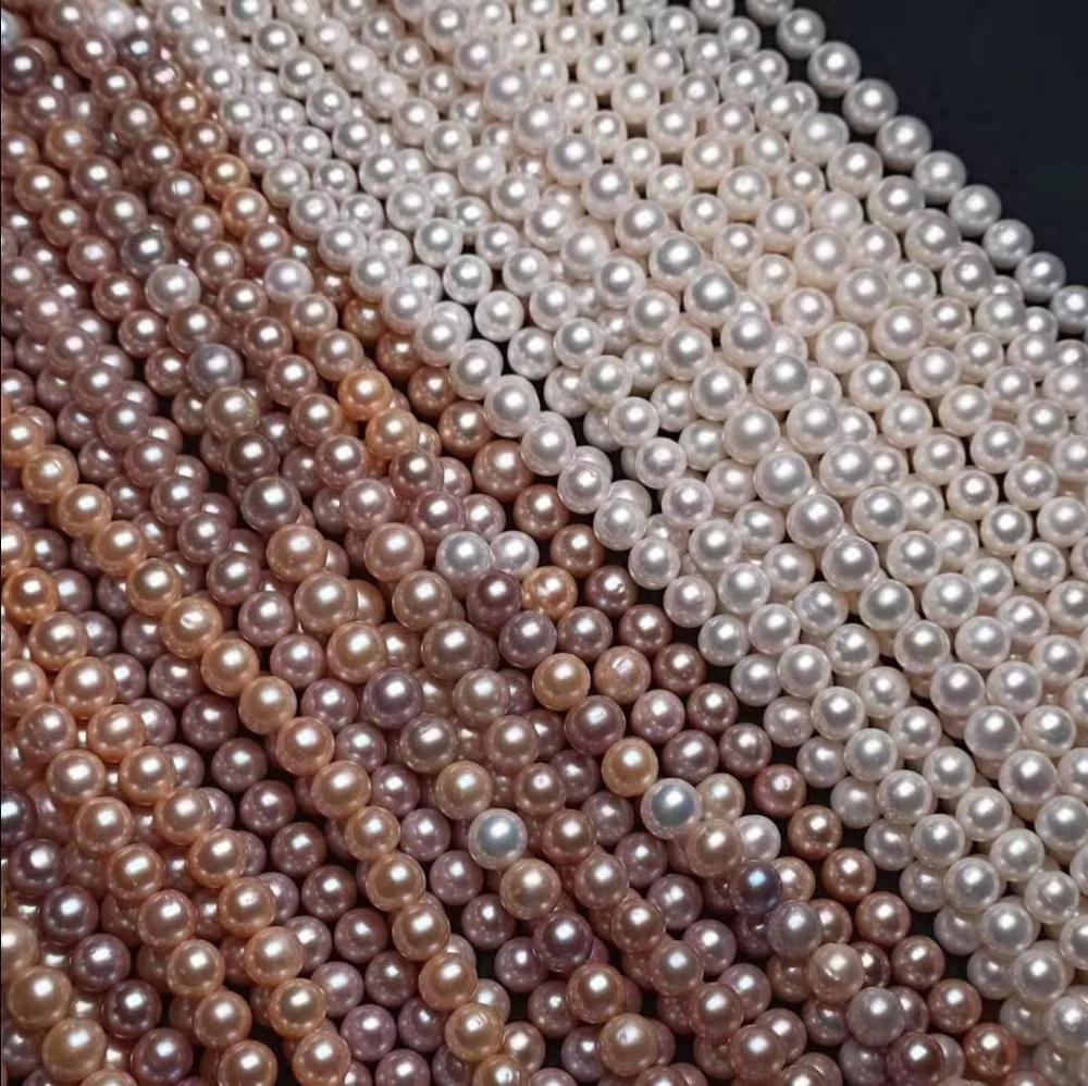 11-13mm White Pearl Strands wholesale Freshwater Round Pearl Strand  from China