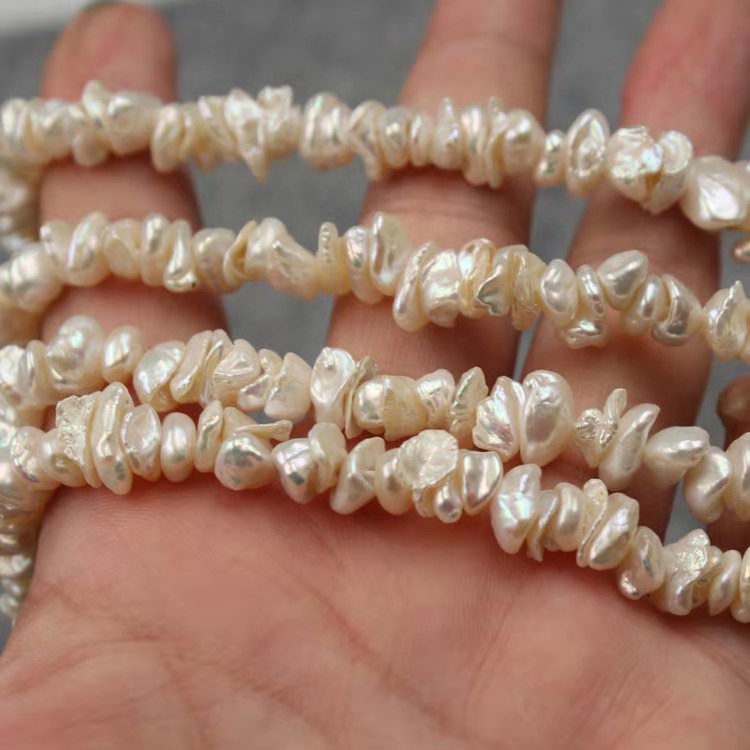 Wholesale Keshi Pearl Strand White Baroque Pearl for Jewelry Making