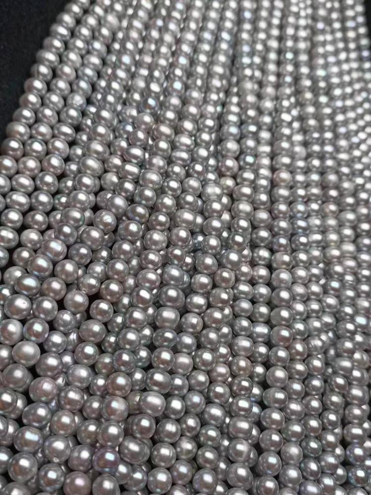 6mm Wholesale Potato Freshwater Pearls Beads String AA Genuine Cultured Pearls