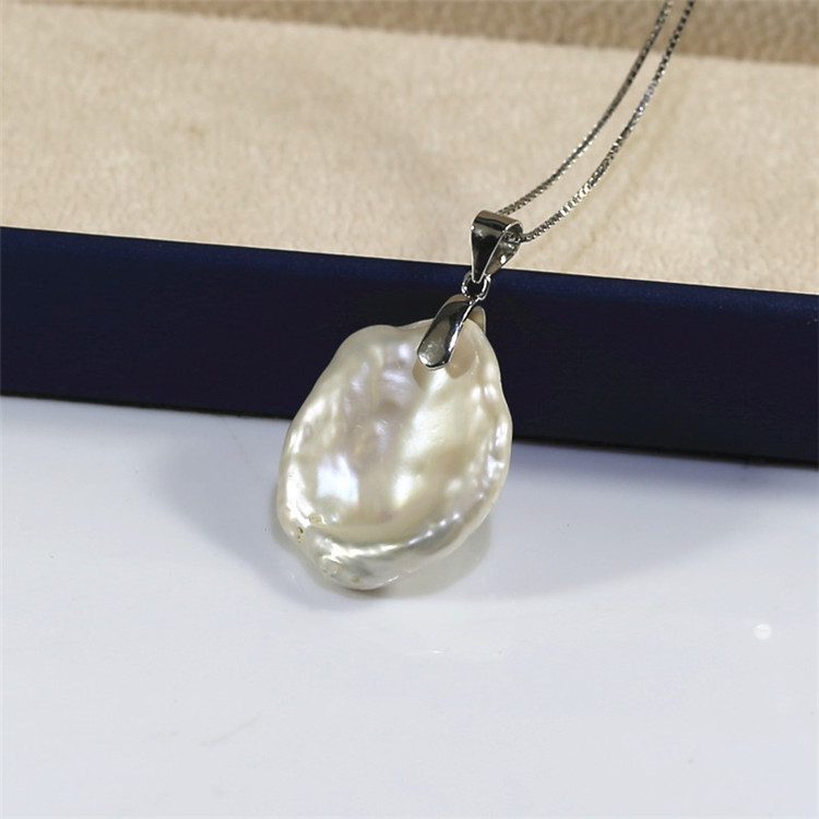 15-20mm big keshi natural real cultured freshwater pearl pendant Freshwater pearl pendant wholesale