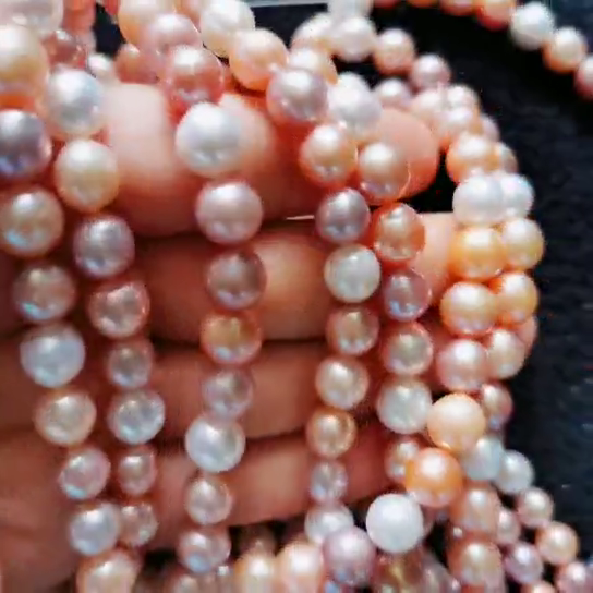 8-9mm multi color round edison pearls strand wholesale for making jewelry