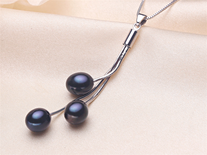 7mm drop 3A natural freshwater pearl pendant necklace 925silver pearl jewelry  Freshwater pearl necklace Wholesale