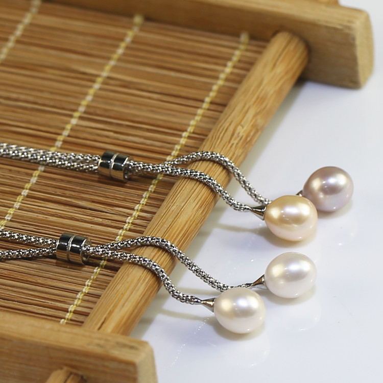 8-8.5mm drop Natural real pendant wholesale long necklace lady's fashion pearls  freshwater pearl handmade pendant necklace pearl pendant wholesale
