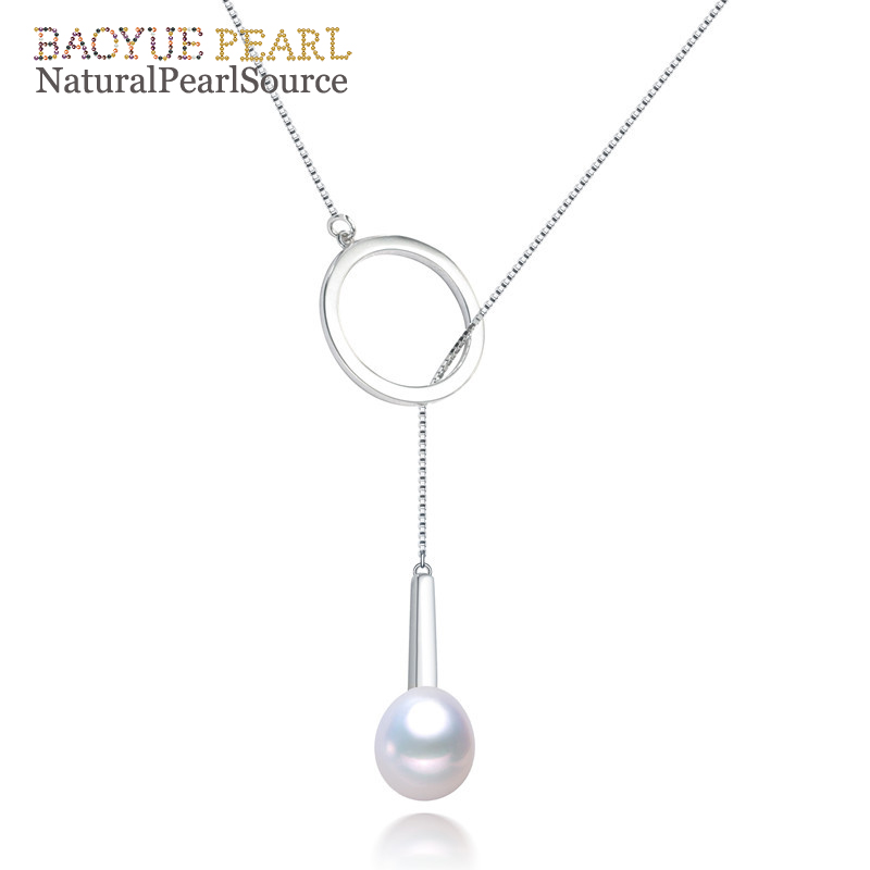 925 sterling silver white freshwater Pendant cultured genuine freshwater pearl pendant jewelry Freshwater pearl pendant wholesale