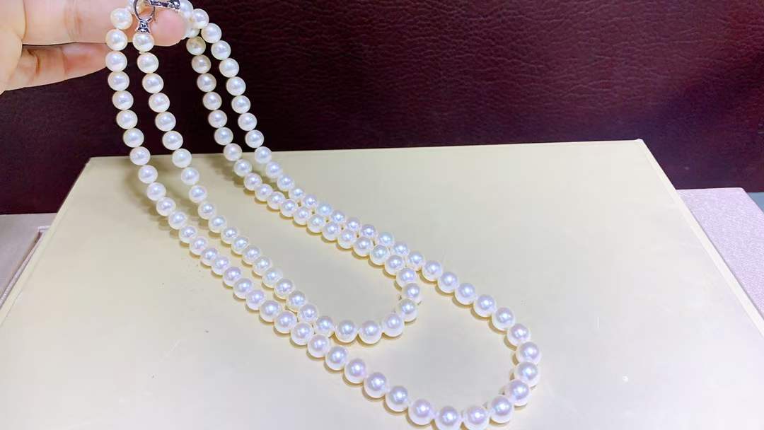 Akoya pearls necklace custom gem quality akoya pearls jewelry